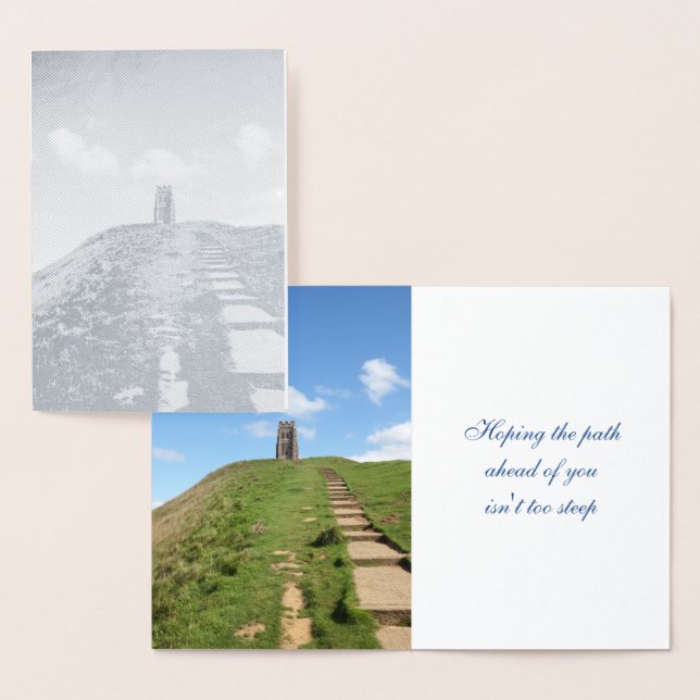 Glastonbury Tor Path Foil Card (Display)
