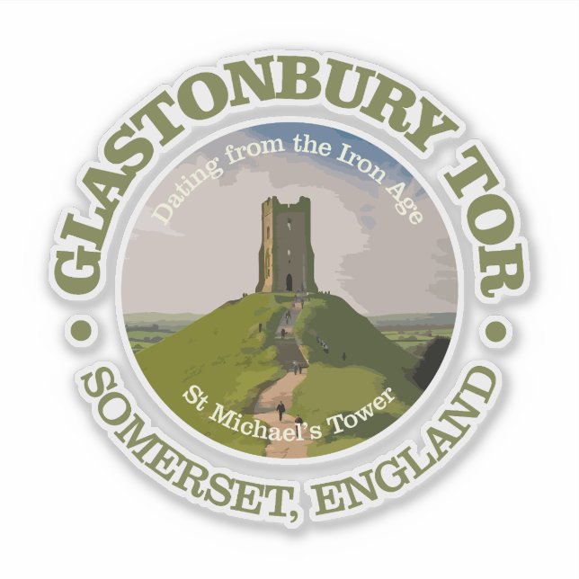 Glastonbury Tor Sticker (Front)