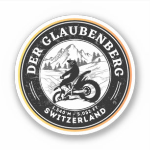Glaubenberg pass swiss–alps motorcycle tour sticker