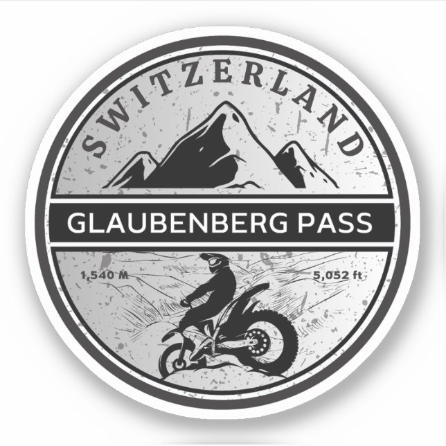 Glaubenberg pass swiss–alps motorcycle tour sticker (Front)