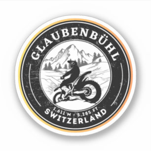 Glaubenbüelen pass swiss–alps motorcycle tour Sticker