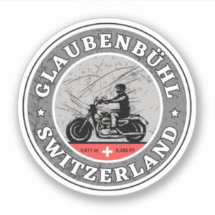  Glaubenbüelen pass swiss–alps motorcycle tour Sticker