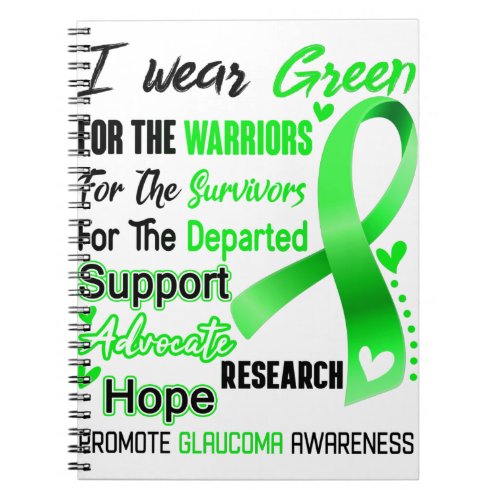 Glaucoma Awareness Month Ribbon Gifts Notebook