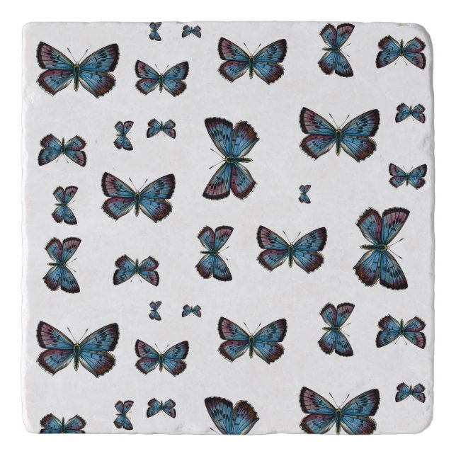 Glaucopsyche arion - The Large Blue Butterfly Trivet (Front)
