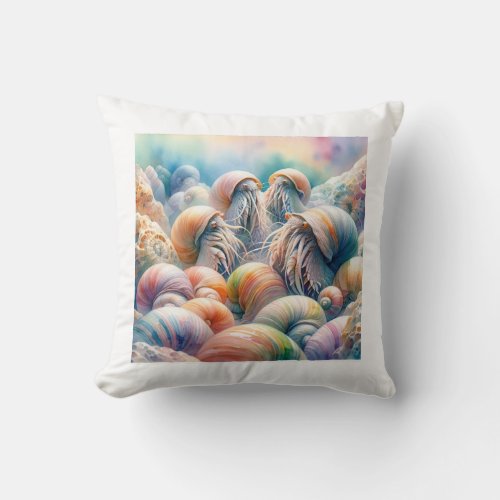 Glaucous Hermits 030624AREF119 _ Watercolor Throw Pillow