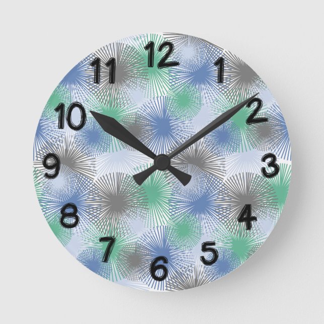 Glaucous Stars Round Clock (Front)