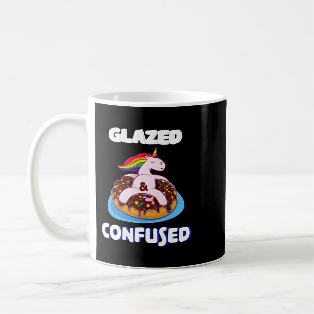 Glazed And Confused Donut Coffee Mug (Left)