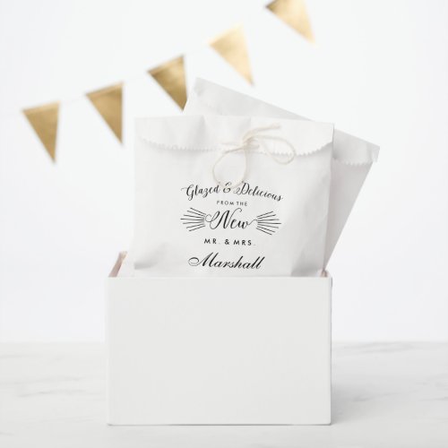 Glazed and Delicious Treat New Mr  Mrs Donut Favor Bag