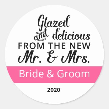 Glazed And Delicious Wedding Thank You Stickers by SimplySweetParties at Zazzle