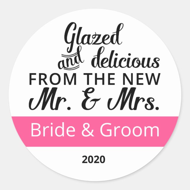 Glazed and Delicious Wedding Thank You Stickers (Front)