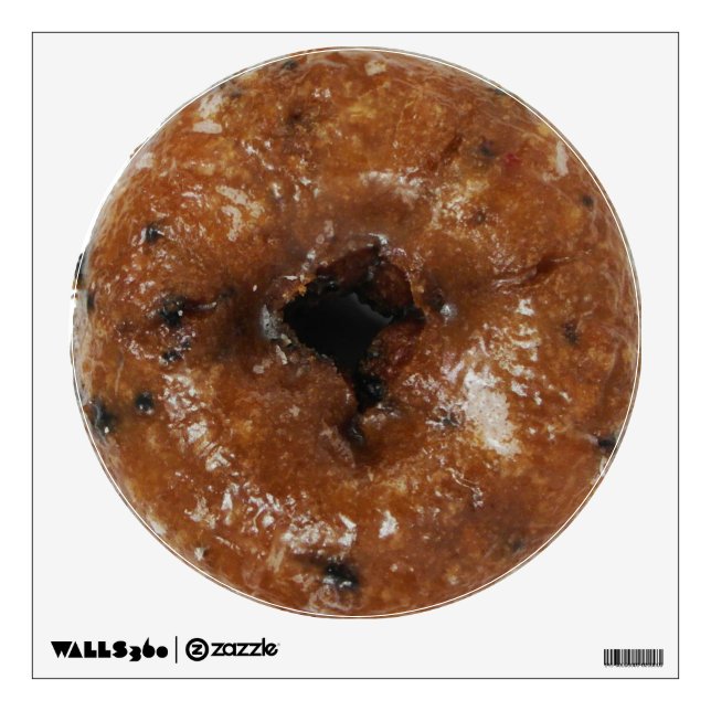 Glazed blueberry donut wall decal (Front)