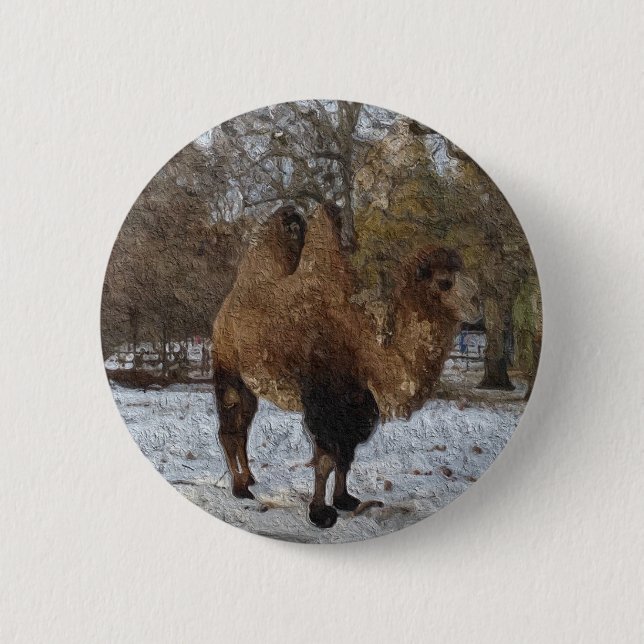 Glazed Camel Art #8083 Button (Front)