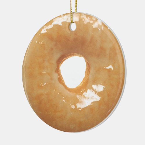 Glazed Donut Ceramic Ornament