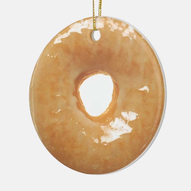 Glazed Donut Ceramic Ornament (Left)