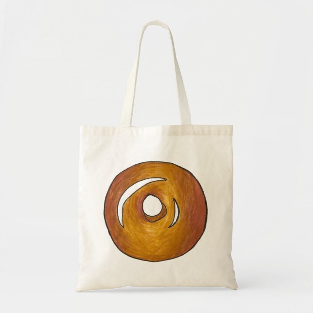 Glazed Donut Doughnut Breakfast Tote Bag (Front)