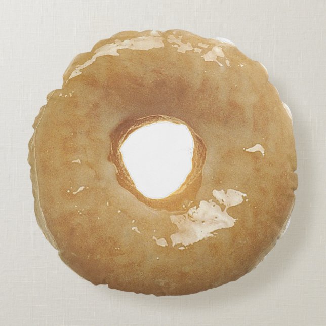 Glazed Donut Pastry Round Cake Pillow (Front)