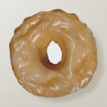 Glazed donut round pillow