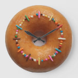 Glazed Donut Sprinkles Clock
