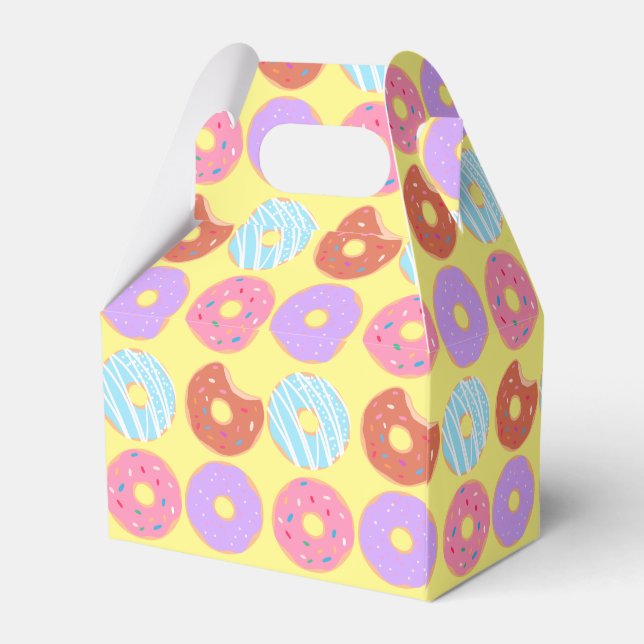 Glazed Donuts Aesthetic Birthday Party Food Theme Favor Boxes (Back Side)