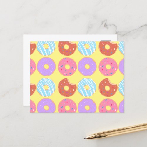 Glazed Donuts Aesthetic Birthday Party Food Theme Postcard