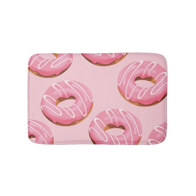 Glazed Donuts Seamless Background Bath Mat (Front)