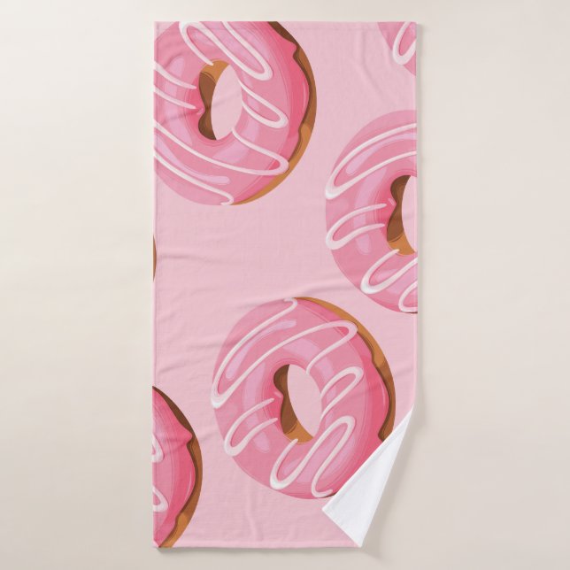 Glazed Donuts Seamless Background Bath Towel (Bath Towel)
