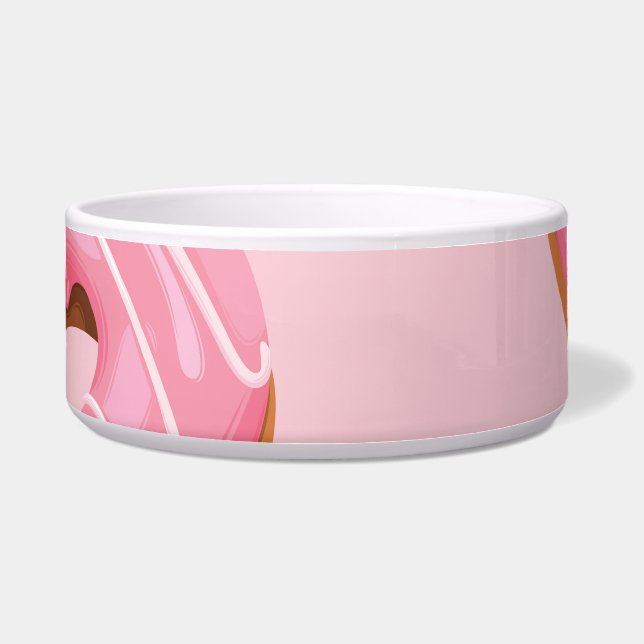 Glazed Donuts Seamless Background Bowl (Front)