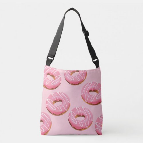 Glazed Donuts Seamless Background Crossbody Bag