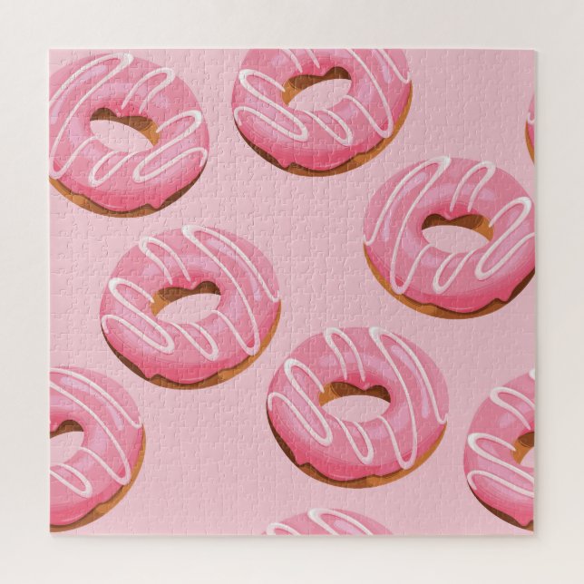 Glazed Donuts Seamless Background Jigsaw Puzzle (Vertical)