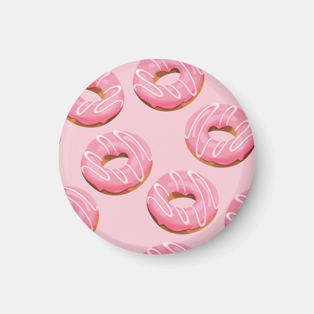Glazed Donuts Seamless Background Magnet (Front)