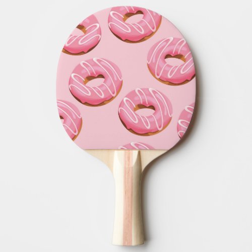 Glazed Donuts Seamless Background Ping Pong Paddle
