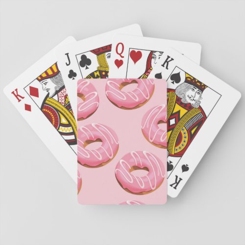 Glazed Donuts Seamless Background Playing Cards