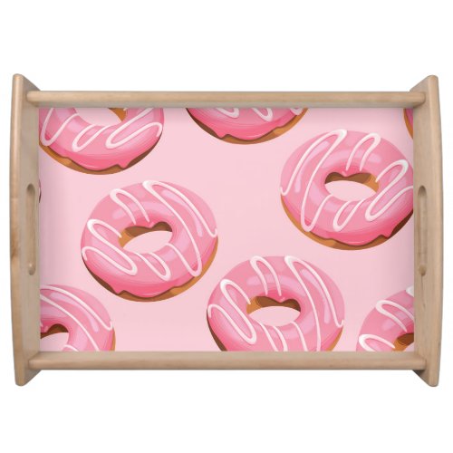 Glazed Donuts Seamless Background Serving Tray