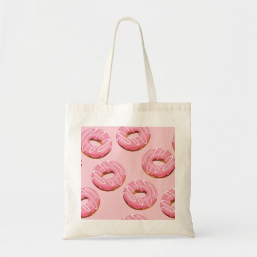 Glazed Donuts Seamless Background Tote Bag