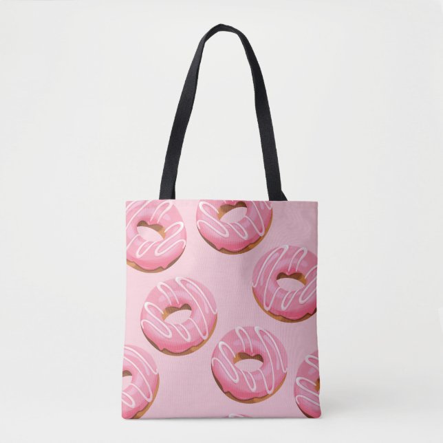 Glazed Donuts Seamless Background Tote Bag (Front)