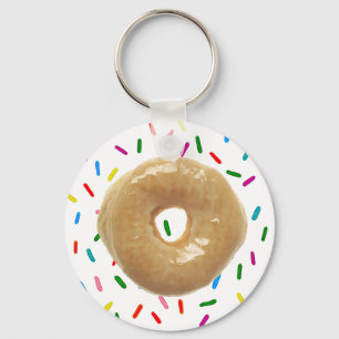 Glazed Doughnut with Sprinkles Key Chain