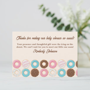 Glazed & Growing Donut Thank You Card