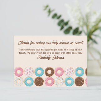 Glazed & Growing Donut Thank You Card