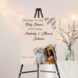 Glazed & Growing Photo Baby Shower Welcome Sign