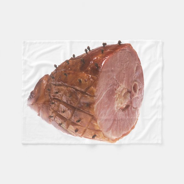 Glazed Ham Fleece Blanket (Front (Horizontal))