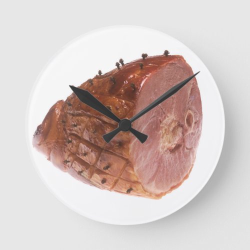 Glazed Ham Round Clock