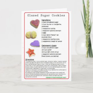 Glazed Sugar Cookies Recipe Card