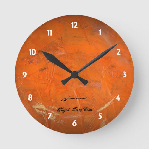 Glazed Terra Cotta Round Clock