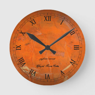 Glazed Terra Cotta Wallclock