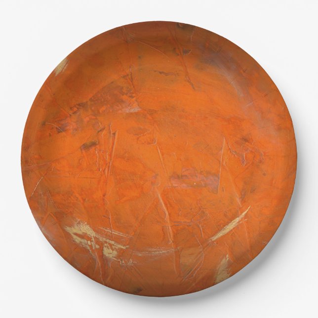 Glazed Terracotta Faux Finish Paper Plates (Front)