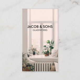 Glazier Glazing Glass Work Business Card