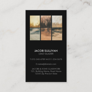 Glazier Glazing Glass Work Business Card