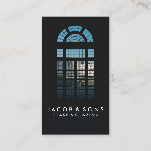 Glazier Glazing Glass Work Business Card