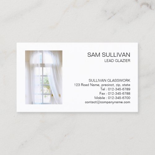 Glazier Glazing Glass Work Business Card