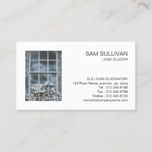 Glazier Glazing Glass Work Business Card